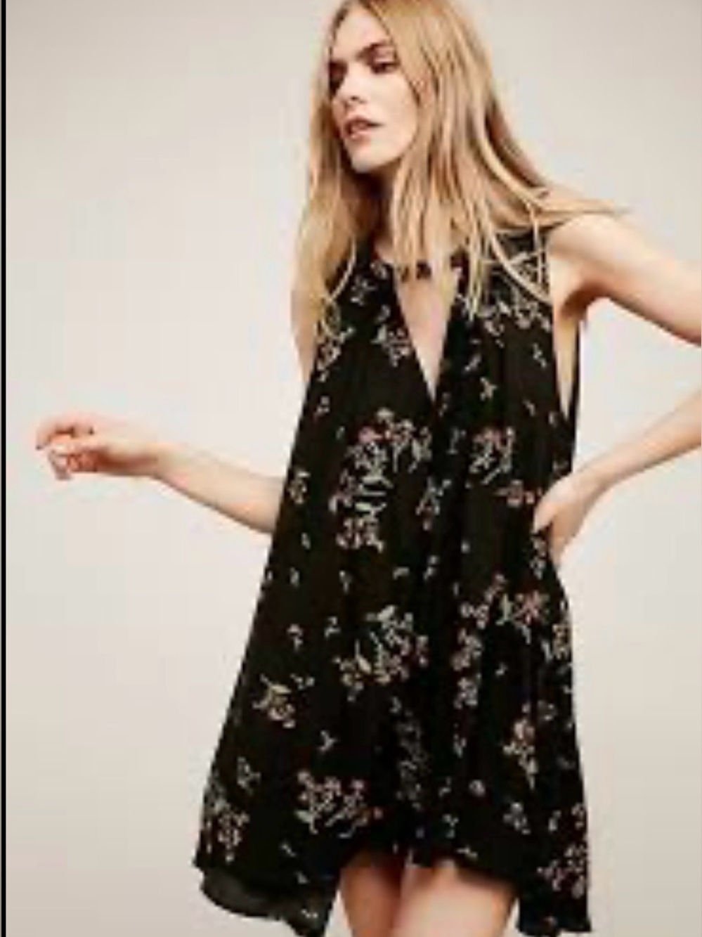 Free People “Snap Out Of It" / "Tree Swing" floral swing tunic mini dress